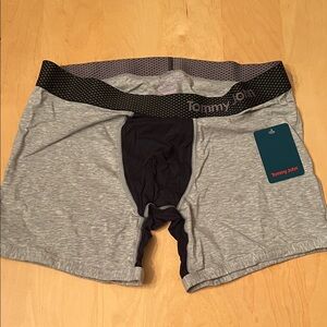 Tommy John Men's Boxer Briefs in Gray and Black